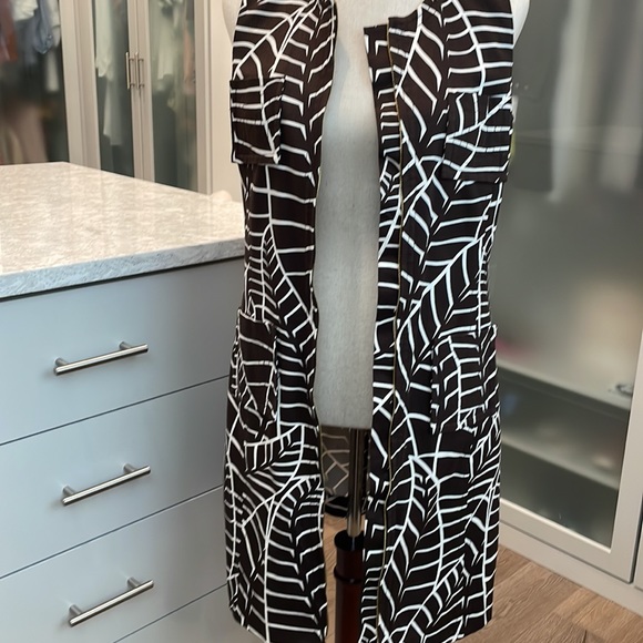 Tory Burch Palm Leaf Sleeveless Zipper Dress - Picture 6 of 14